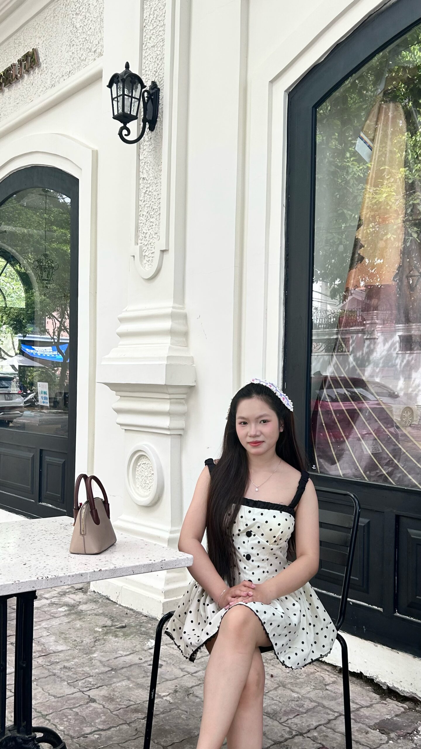 Váy Hai Dây Chấm Bi